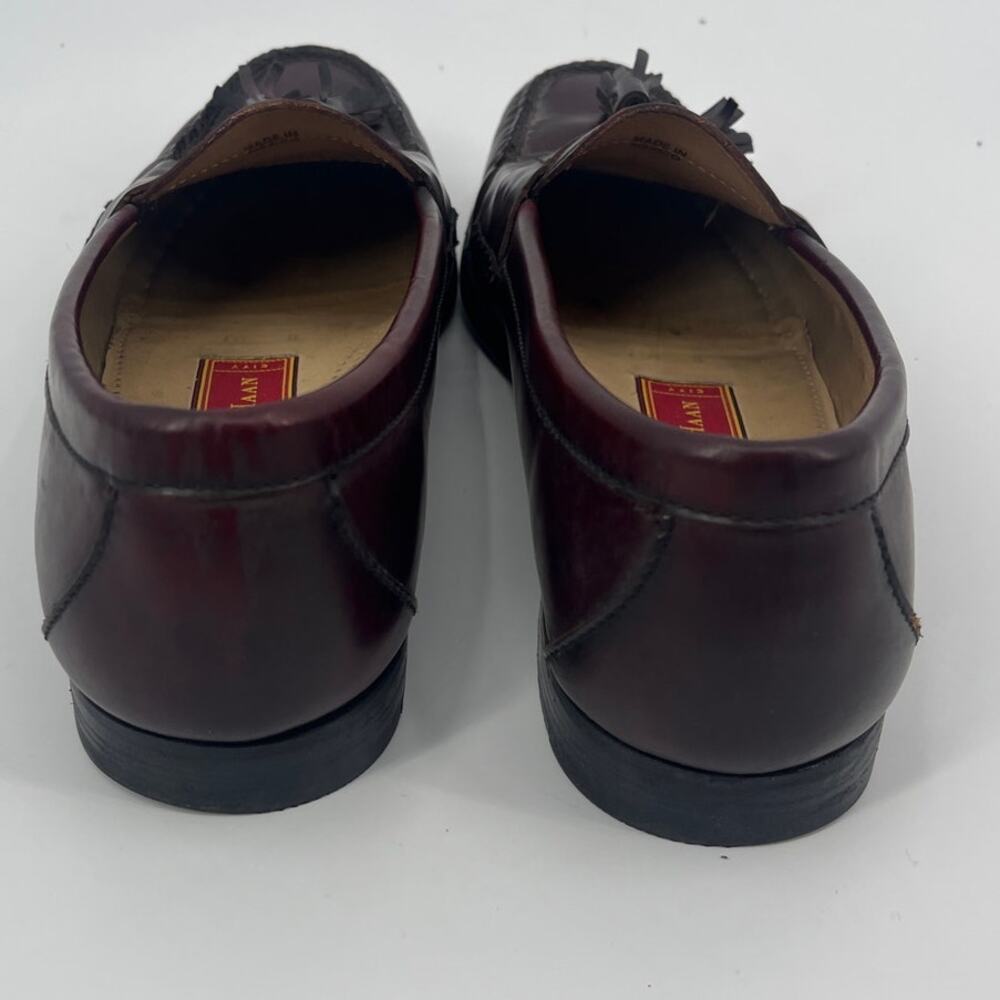 Vtg Cole Haan City Tassel Loafer Mens Dress Shoes 10B Burgundy Preppy 90 Ivy Y2K - Picture 4 of 12